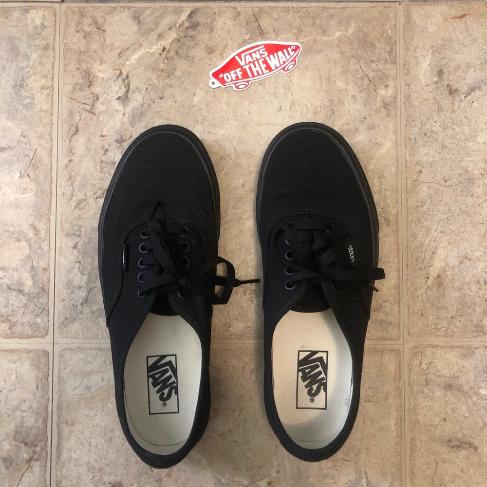 all black vans. Mens 8 and US Womens 9.5